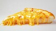 © Artcuboy - A slice of heated pizza with melted cheese dripping ,Full depth of field, isolated on white background