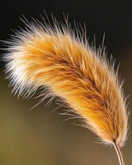 Wall Mural - A close-up of a fluffy, orange-brown plant stem resembling a tail or tuft.