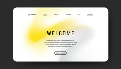 Wall Mural - abstract wave futuristic design of landing page. trendy gradient mesh website design
