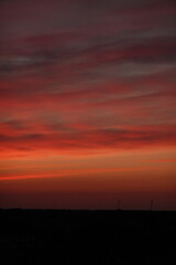 Wall Mural - Rose sunset and colorful clouds