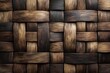© Robert Anto - Woven dark wood texture with natural brown tones and interlaced design