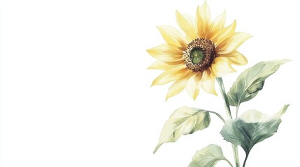 Wall Mural - Watercolor style of Yellow sunflower background,abstract sunflower floral seamless pattern for rustic wedding design, thanksgiving decoration, scrapbooking,Elements,hand drawn illustration.