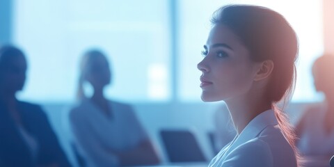 Wall Mural - Professional Woman Speaking in Conference Room