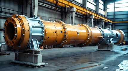 Fototapete - Big hydraulic cylinder.