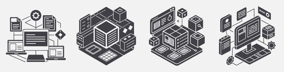 set low code development platforms template, coding programming software