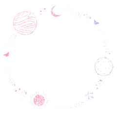 Wall Mural - png star border glitter frame