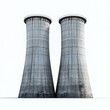 © Chanida - Cooling towers, industrial structure, white isolated background