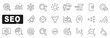 © tutti_frutti - Set of seo related line icons. Search, marketing, research, optimize etc. Editable stroke.