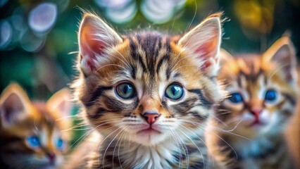  Adorable Kitten Portraits: Diverse Breeds in Studio Setting