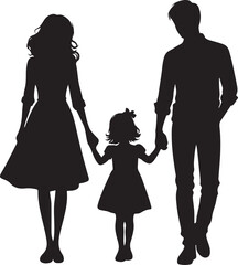 Family Silhouette Vector Illustration
