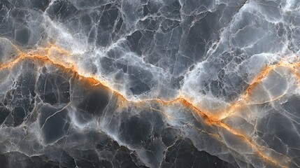 Aufkleber - A close-up of a textured stone surface with intricate patterns and golden veins.