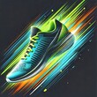 © Michael - Vibrant Running Shoe with Motion Blur for Athletic Performance