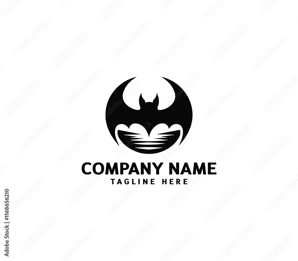 Vector bat logo design. Batman logo icon vector. bat open wings flying ...