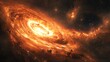© progressman - A bright orange spiral galaxy with a lot of stars