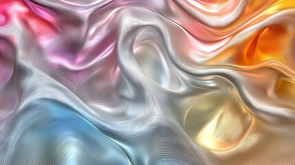 Canvas Print - Abstract colorful swirling fabric texture background.