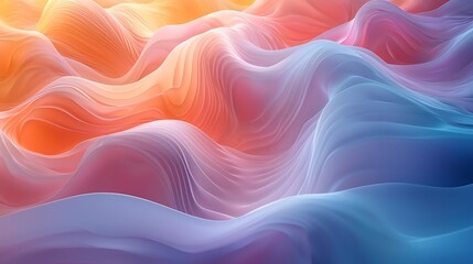 Canvas Print - Abstract colorful wavy background. (1)