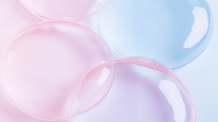 Aufkleber - Pastel Soap Bubbles on Light Background - Minimalist Clean Aesthetic