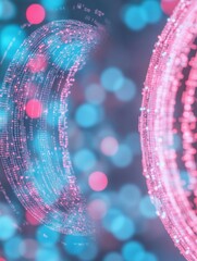 Poster - Surreal Pastel Neon Esports Analytics with Floating Holographic Charts