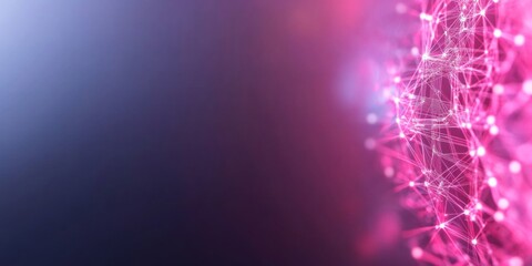 Fototapete - Futuristic Neon Abstract with Digital Network Connectivity and Glowing Mesh Design