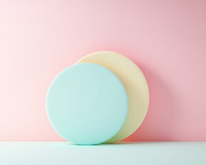 Aufkleber - Pastel Minimalist Circles Smooth Digital Flow Aesthetic