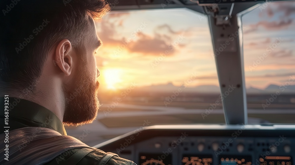 Pilot in a cockpit carefully assigning copilot roles for an efficient ...