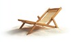 © Murad - Minimalist Beach Vibes: Deck Chair on Sand Isolated on White Background