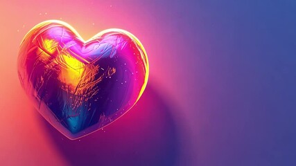Fototapete - This heart-shaped object glows softly, setting a calming mood perfect for Valentines sleep.