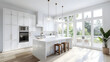 © Pter - Bright And Airy Minimalist Kitchen With Sleek White Countertops, Custom Hidden Storage, And Stylish Appliances