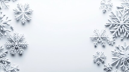 Canvas Print - Twinkling Snowfall: Dynamic 3D Image of Christmas Snowflakes in Descent