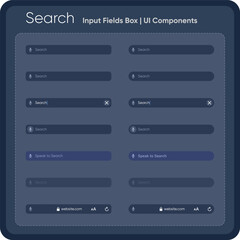 Wall Mural - search bar. website ui design, browser internet box, browser engine text field, navigation bar with 