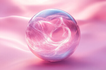 Aufkleber - A conceptual depiction of a perpetual energy sphere with radiating light trails,