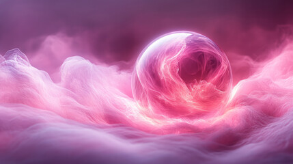 Aufkleber - A toroidal shape surrounded by energy trails in continuous motion,