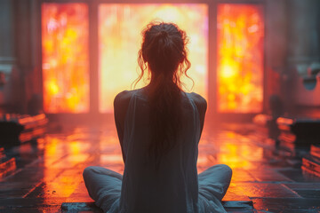 Poster - A person staring at a glowing blank screen, symbolizing avoidance,
