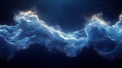 Poster - A dynamic tidal wave spinning underwater turbines,