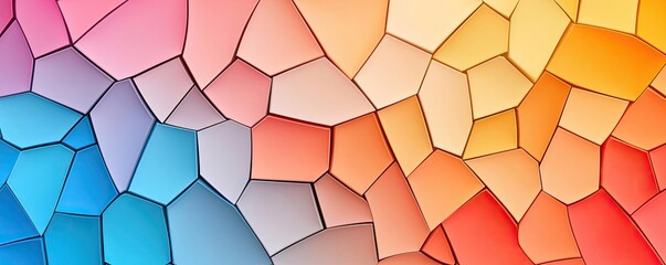 Wall Mural - Mosaic abstract background idea. A vibrant mosaic pattern with colorful geometric shapes and smooth gradients.