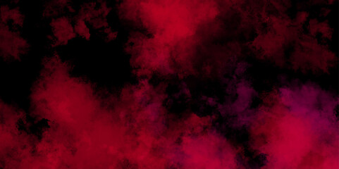 Wall Mural - Red steam on a black background smoke rising mist or smog brush effect grunge texture.	 Black red abstract background with copy space for design. Overlays fog isolated on black background. 