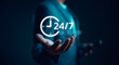 © Looker_Studio - Call center support holding 24-7 icon for worldwide nonstop and full-time available contact of service concept. Assistance customer services, delivery. Technician ready for service 24 hours