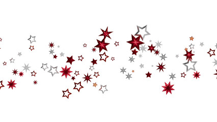 Red and Silver Stars Scatter