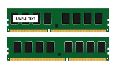 random access memory (ram) module set. flat style vector illustation isolated on white