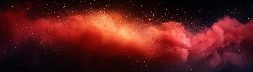 Wall Mural - cosmic phenomenon displaying vibrant nebula colors space digital art universe wide angle celestial b
