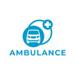© arum - Ambulance logo, icon symbol. First aid response logo sign. Isolated on white background.