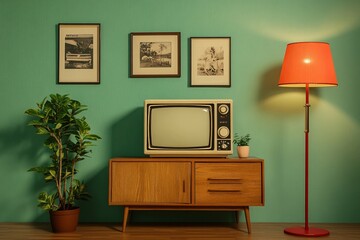 Wall Mural - retro tv