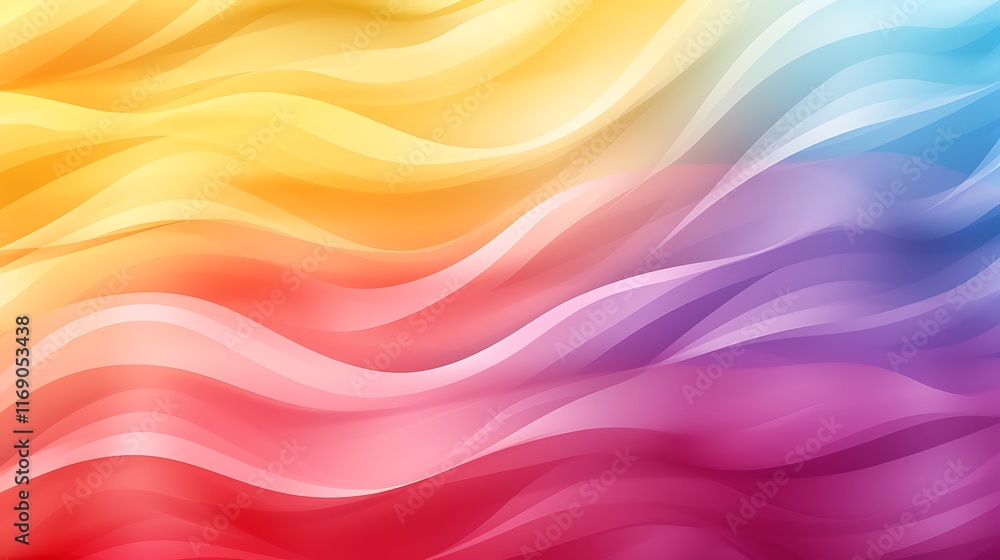 Abstract Colorful Waves Background Design