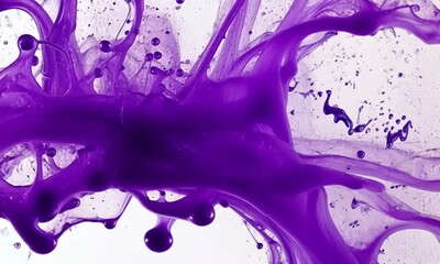 Wall Mural - purple ink explosion