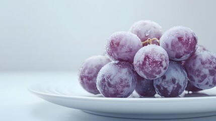 Photographic style, a bunch of purple grapes