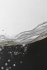 Wall Mural - abstract water waves with bubbles