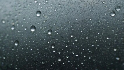 Wall Mural - closeup view capturing the intricate condensation of fog on a window glass surface, showcasing the d