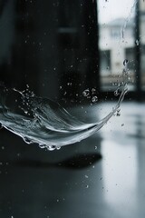 Wall Mural - water splash on glass: a stunning abstract