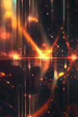 Wall Mural - abstract futuristic cityscape technology art