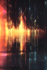 Wall Mural - Abstract Cityscape Reflection - Vibrant Urban Design